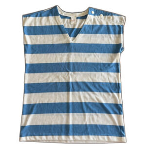 Vintage Jantzen Blue & White Striped Tee Women's Medium